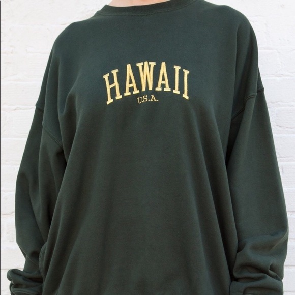 Brandy Melville Tops - Brandy Melville Oversized Hawaii crewneck sweater with pockets!:)